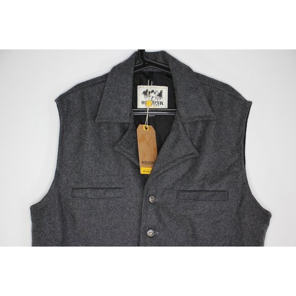 Schaefer Outfitter Mens XL Western Cattle Baron Wool Vest NEW O937 - Picture 2 of 6